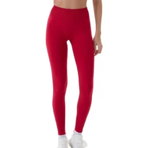 TNA Aritzia Atmosphere Hibiscus Red High Waist 7/8 Legging Size Large NWT - Picture 2 of 8